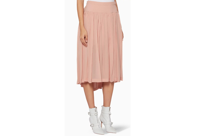 Stella McCartney - Rose-Pink Pleated Andrea Skirt